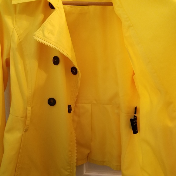 🌟SALE🌟Black Rivet Rain Jacket L No Belt Zip Up - Picture 7 of 8